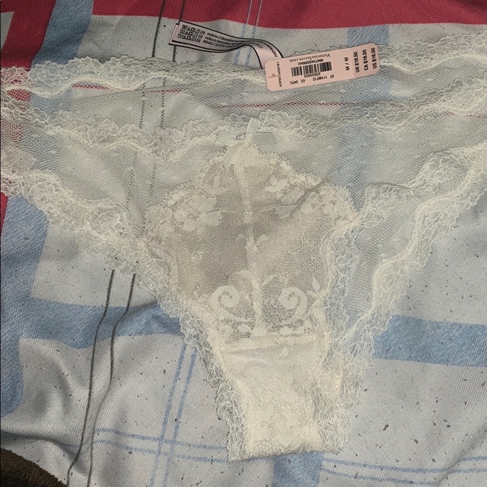 Victoria secret off white lace panties